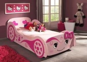 Autobett Mädchen in rosa/pink